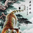 China Rollbild "Tiger", chinesisches Sternzeichen