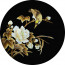 Strohbild "Sommerwind" Sparkling Black ohne Rahmen