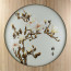 Strohbild "Magnolienblüte" Ivory White mit Rahmen