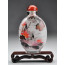 Snuff Bottle "Roter Lotus", asiatisches Dekofläschchen