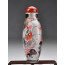 Snuff Bottle "Roter Lotus", Hinterglasmalerei