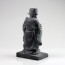 Steinfigur "Luxing" auf Steinsockel, asiatische Steinstatue