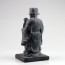 Steinskulptur "Luxing" auf Steinsockel, chinesische Steifigur