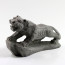 Chinesische Steinfigur "Tiger" auf Sockel