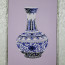 Chinesisches Stoffbild Ming-Vase