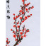 Stickbild 4er-Set "Die Vier Edlen" Pflaumenblüte