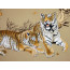 Stickbild "Tiger in Gold"