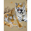 Stickbild "Tiger in Gold"