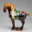Tang-Pferd Parade (linksgewandt) - Pferdeskulptur aus Keramik