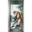 Tiger Rollbild mit chinesischer Kalligraphie, Bildrollen-Set