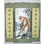 Rollbild Tiger mit chinesischer Kalligraphie, Wandbilder-Set (3-teilig)