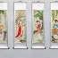 Rollbilder-Set "Die Vier Schönheiten Chinas"